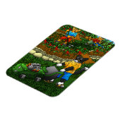 夏の園芸猫 マグネット (左側)