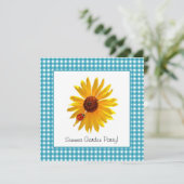夏の園遊会のヒマワリのピクニック 招待状 (スタンド正面)