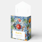 夏の地中海のフルーツ青モザイク赤ちゃんシャワー フェイバーボックス (オープン)