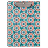 夏の地中海の雰囲気の幾何学的パターン クリップボード (正面)