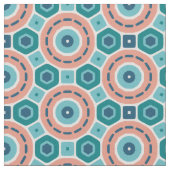 夏の地中海の雰囲気の幾何学的パターン ファブリック (クローズアップ)