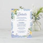 夏の地中海をイメージしたレモン ウェディングの詳細 エンクロージャーカード (スタンド正面)