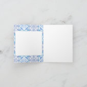 夏の地中海、アマルフィスタイルの誕生日おめでとう サンキューカード (内部)