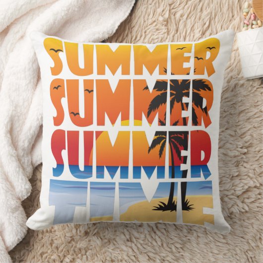 夏の夏の時間！ クッション (ブランケット)