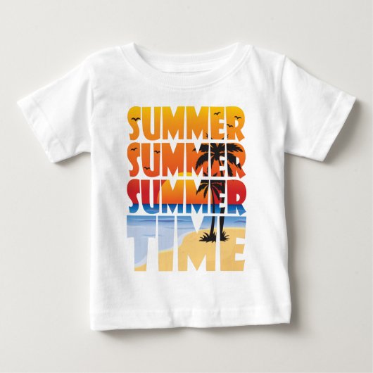 夏の夏の時間！ ベビーTシャツ (正面)
