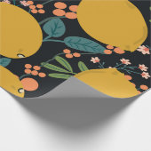 夏の夏の果物の継ぎ目のない模様。シトラストレ ラッピングペーパー (角)