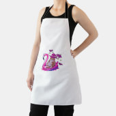 夏の夏の間おもしろいに不気味プールに乗る猫 エプロン (インサイチュ)