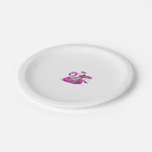 夏の夏の間おもしろいに不気味プールに乗る猫 ペーパープレート (アングル)