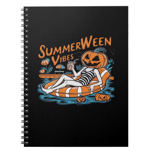 夏の夏の間の不気味雰囲気、ハロウィーンの贈り物 ノートブック (正面)