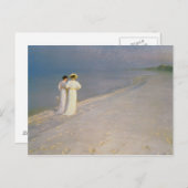 夏の夕べオンザスケーゲンサザンビーチ ポストカード (正面/裏面)