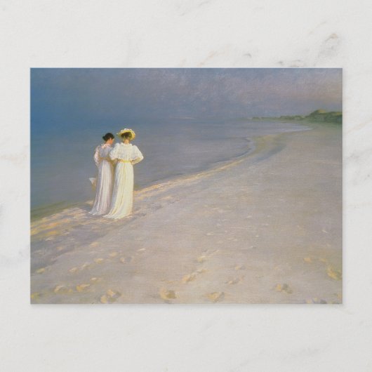 夏の夕べオンザスケーゲンサザンビーチ ポストカード (正面)