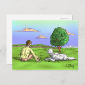 夏の夕べ、太陽の背後 ポストカード (正面/裏面)