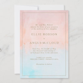 夏の夕日の水の色結婚すべて 招待状