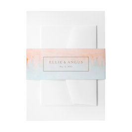 夏の夕日の水の色結婚の 招待状ベリーバンド