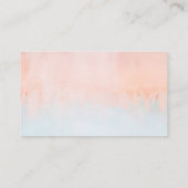 夏の夕日の水彩画結婚のサイト エンクロージャーカード (裏面)
