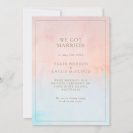 夏の夕日の水彩開発のお知らせ 招待状