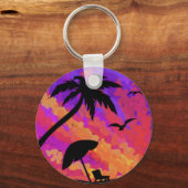 夏の夕日 キーホルダー (正面)