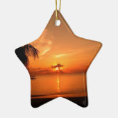 夏の夕日 セラミックオーナメント (左)