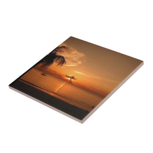 夏の夕日 タイル (側面)