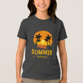 夏の夕日 トライブレンドＴシャツ (正面)
