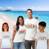 夏の夕日 ビーチ ファミリーバケーション  Tシャツ
