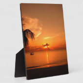 夏の夕日 フォトプラーク (側面)