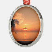 夏の夕日 メタルオーナメント (左)