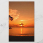 夏の夕日 便箋 (正面)