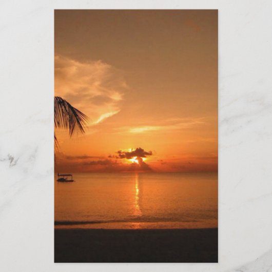 夏の夕日 便箋 (正面)