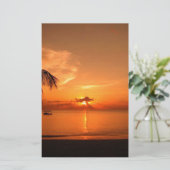 夏の夕日 便箋 (スタンド正面)