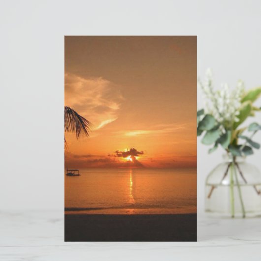 夏の夕日 便箋 (スタンド正面)