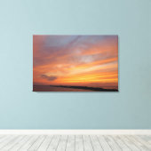 夏の夕日（湖） キャンバスプリント (インサイチュ (ウッドフロア))