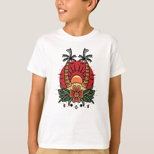 夏の夕日 Tシャツ (正面)