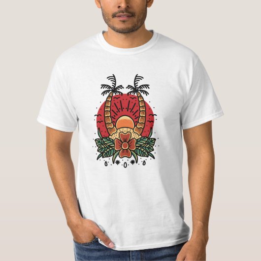 夏の夕日 Tシャツ (正面)