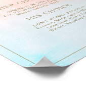 夏の夕焼け水彩オーダーメイドドリンクサイン ポスター (角)