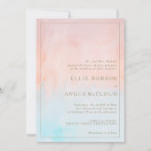 夏の夕焼け水彩結婚式招待状 招待状 (正面)