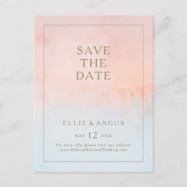 夏の夕焼け水彩 Save The Date ポストカード
