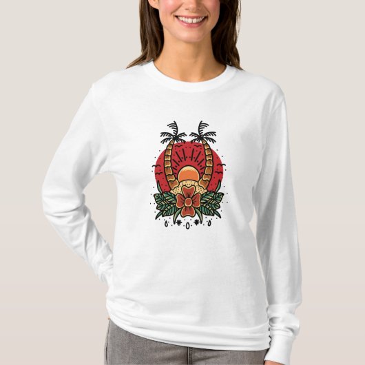 夏の夕焼け Tシャツ (正面)