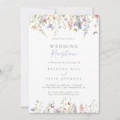 夏の多色野生花ウェディングパーティー 招待状 (正面)