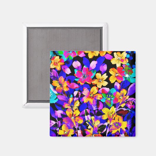 夏の夜に咲く庭の花 マグネット (正面/裏面)