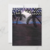 夏の夜のビーチウェディング・セーブ・ザ・デート 招待状 (裏面)