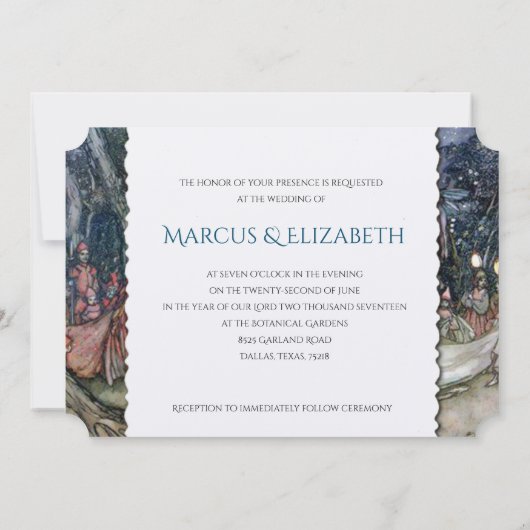 夏の夜の夢 ウェディング 招待状 (裏面)