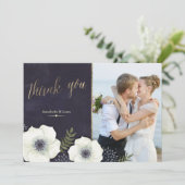 夏の夜の花結婚のサンキューカード サンキューカード (スタンド正面)