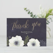 夏の夜の花結婚のサンキューカード サンキューカード (スタンド正面)
