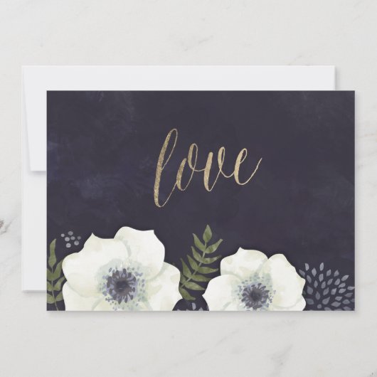 夏の夜の花結婚のサンキューカード サンキューカード (裏面)