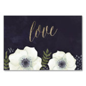 夏の夜の花結婚の写真のハッシュタグカード テーブルナンバー (裏面)