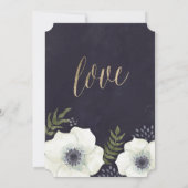 夏の夜の花 ウェディング セーブ・ザ・デート カード (裏面)