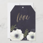 夏の夜の花 ウェディング セーブ・ザ・デート カード (裏面)