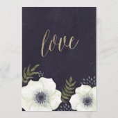 夏の夜の花 ウェディング セーブ・ザ・デート カード (裏面)