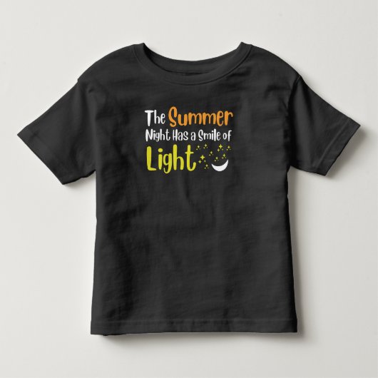 夏の夜は光のスマイル トドラーTシャツ (正面)